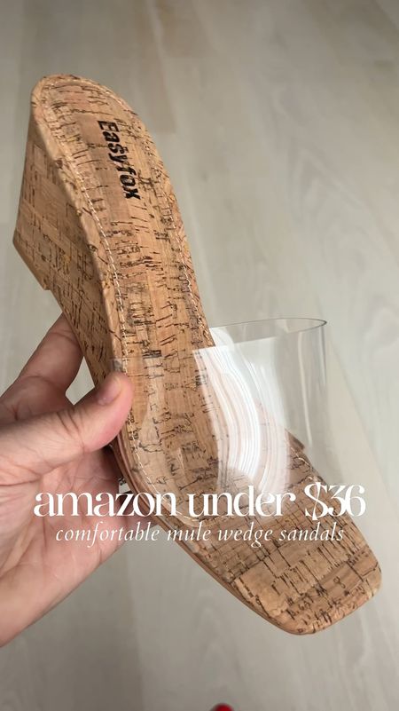 $36 Clear Mule Wedge Cork Sandals - These come in sooo many colors and are VERY comfortable! Run TTS

#LTKshoecrush #LTKfindsunder100 #LTKfindsunder50