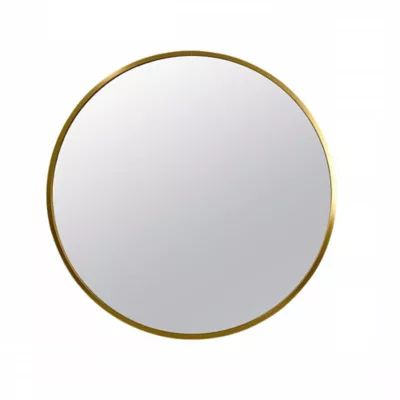 Aluminum Alloy 32-Inch Round Wall Mirror in Gold | Bed Bath & Beyond