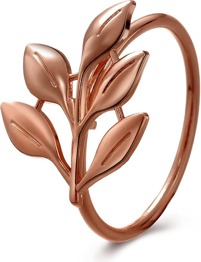 WILLBOND 6 Pieces Fall Napkin Rings Set Metal Leaf Napkin Buckle Holders for Thanksgiving Dining ... | Amazon (US)