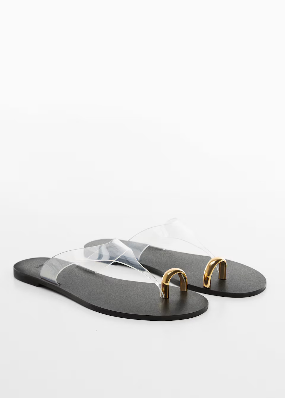 Sandales cuir vinyle -  Femme | Mango France | MANGO (FR)