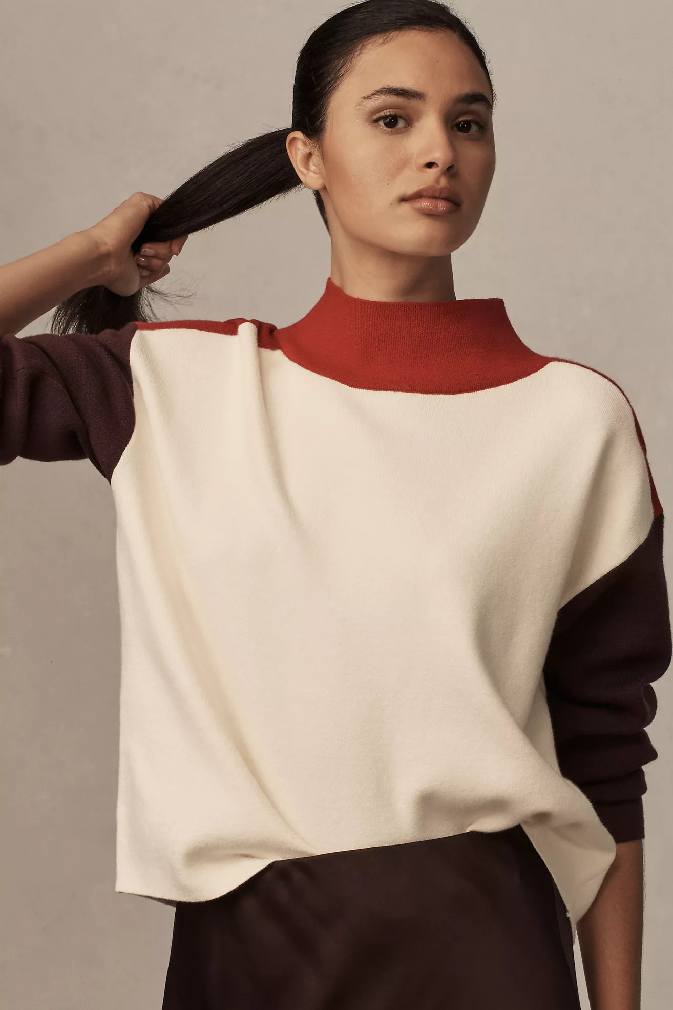 The Carys Mock-Neck Sweater by Maeve | Anthropologie (US)