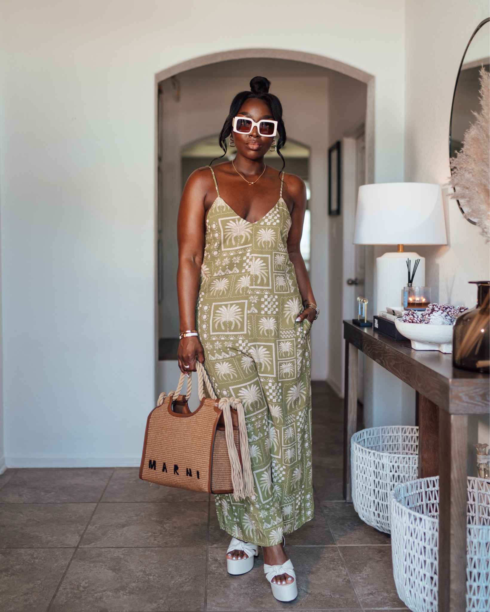 Vacation me please?! Wearing a medium in this jumpsuit and it’s still spacious and cuteeee 

#LTKfindsunder100 #LTKstyletip #LTKbeauty