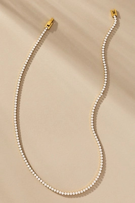 Water-Resistant Delicate Tennis Necklace | Anthropologie (US)