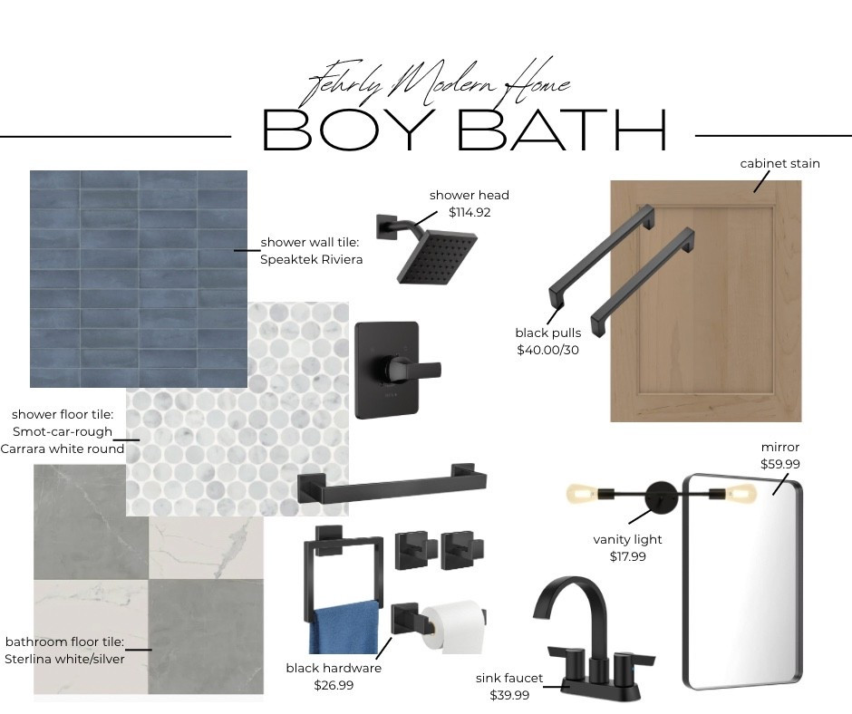 Dyck custom home build boy bath finishes 