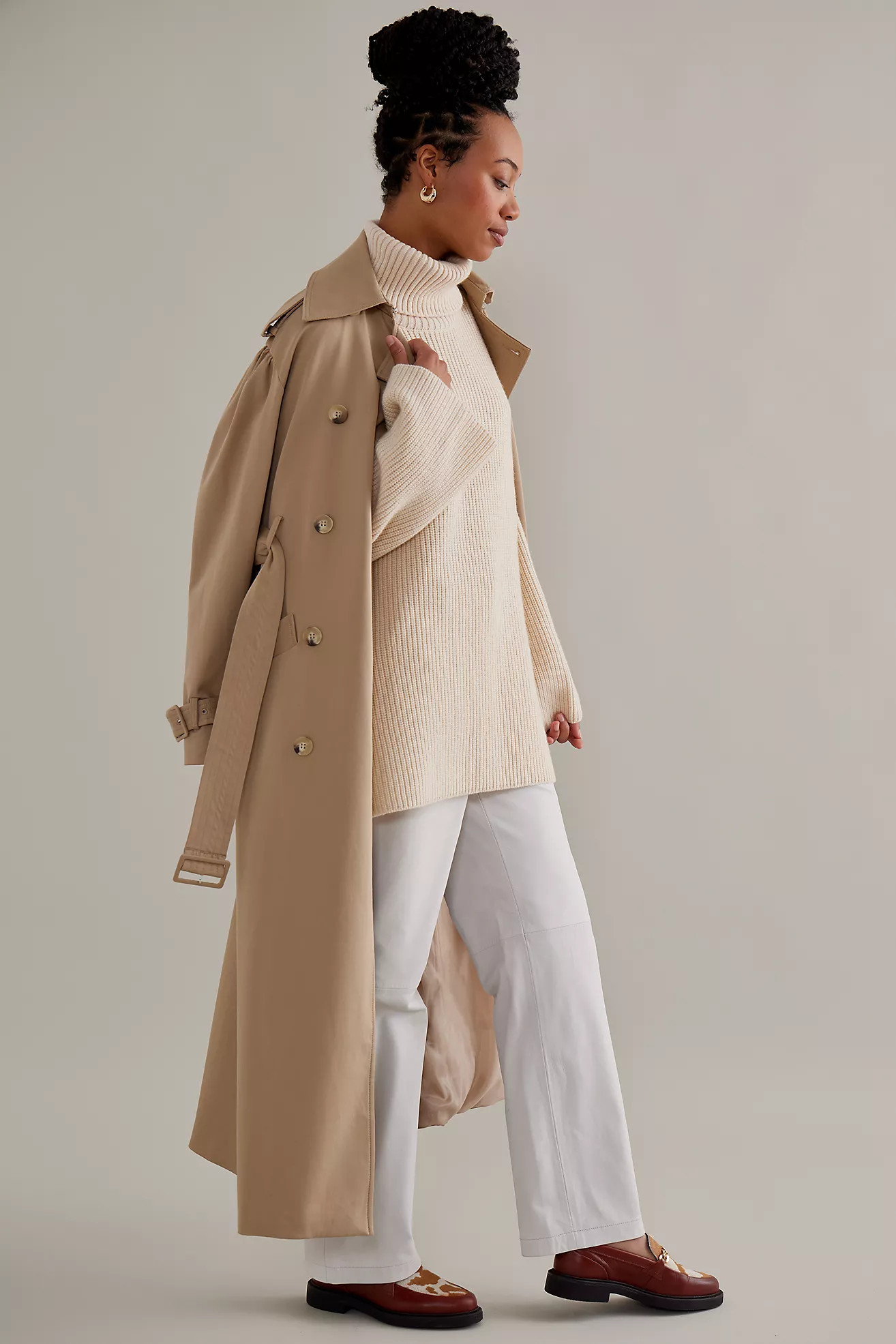 Selected Femme Mary Slouchy Rib Roll Neck Wool-Blend Jumper | Anthropologie (UK)