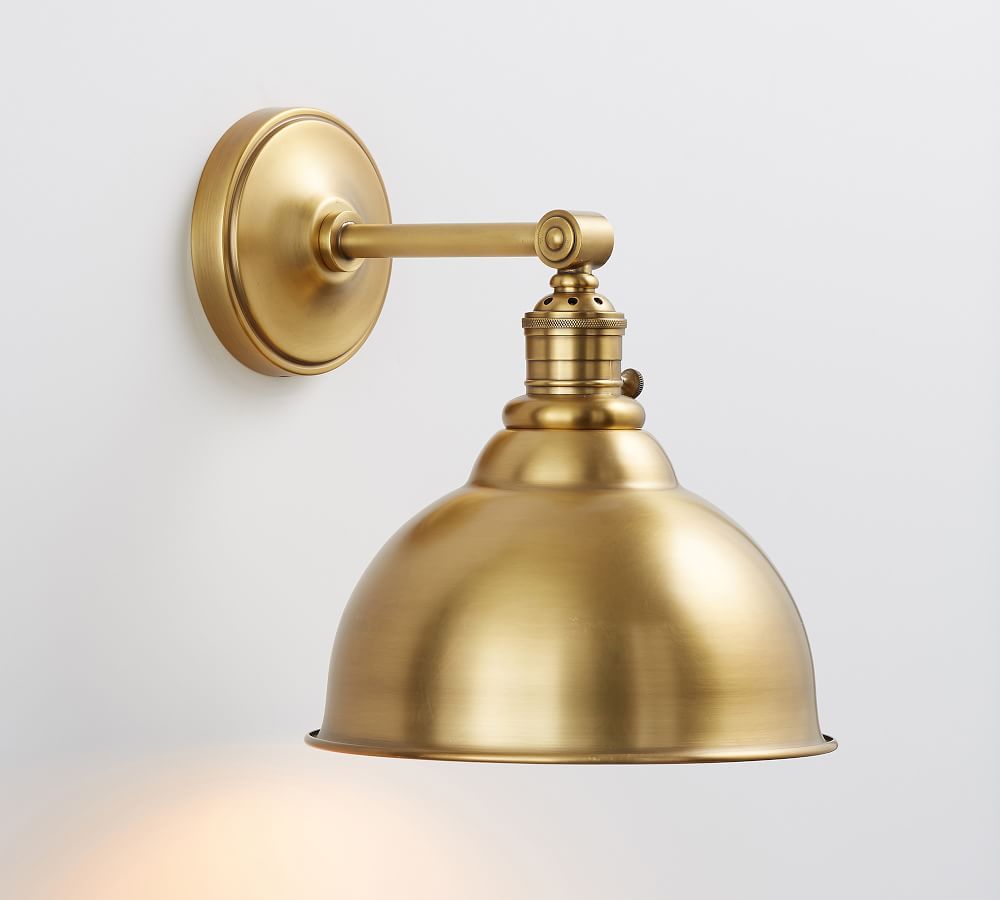 Metal Bell Pendant Hood - Bell with Brass Sconce | Pottery Barn (US)