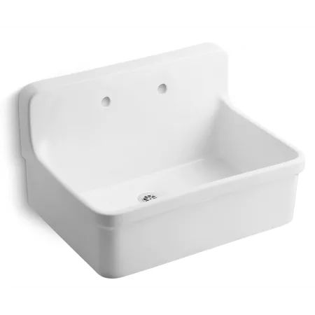 30" x 22" Wall-Mounted Utility Sink with 8" Widespread Faucet Holes from the Gilford Collection | Build.com, Inc.