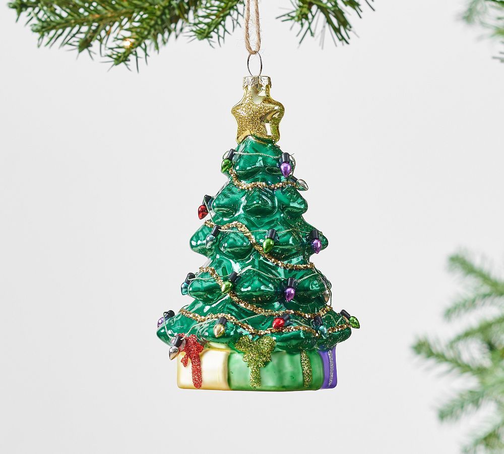 Mercury Tree with Presents Ornament | Pottery Barn (US)