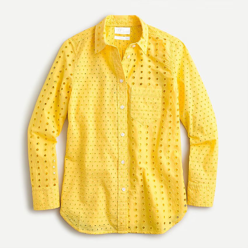 Classic-fit shirt in eyelet | J.Crew US