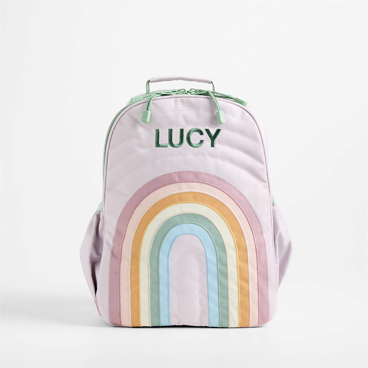 Leopard Floral Personalized Medium Kids School Backpack with Side Pockets + Reviews | Crate & Kid... | Crate & Barrel