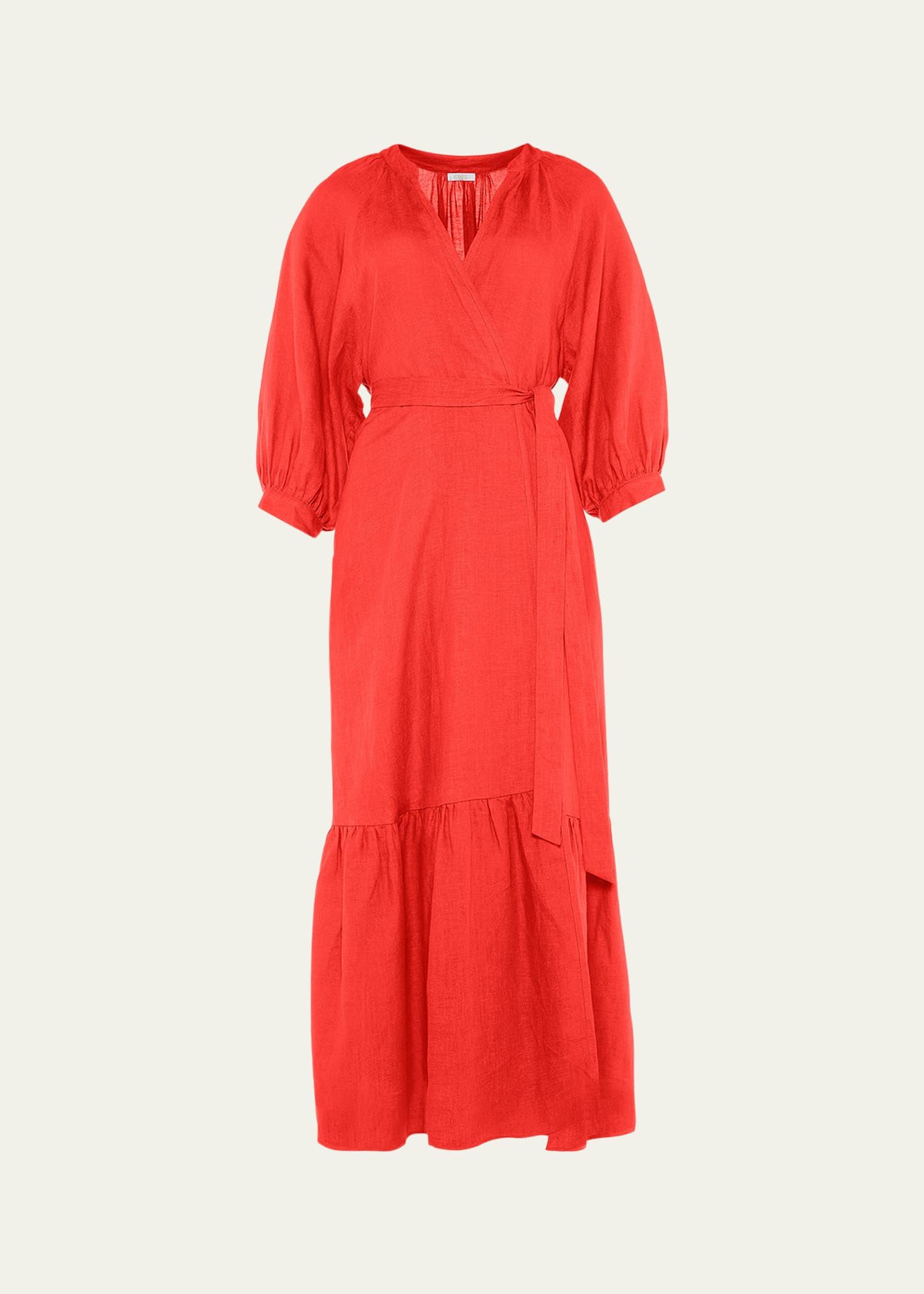 Eres Joie Maxi Linen Wrap Dress | Bergdorf Goodman