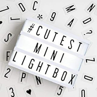 A4 Cinematic Light Box Sign - 105 Letters and Colour Emojis - USB or Battery Operated - USB Cable... | Amazon (US)