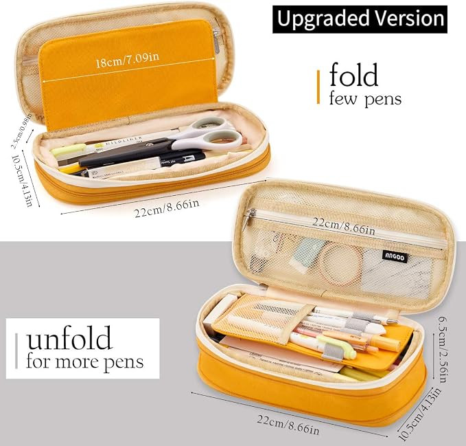 EASTHILL Big Capacity Pencil Pen Case Office College School Large Storage High Bag Pouch Holder B... | Amazon (US)
