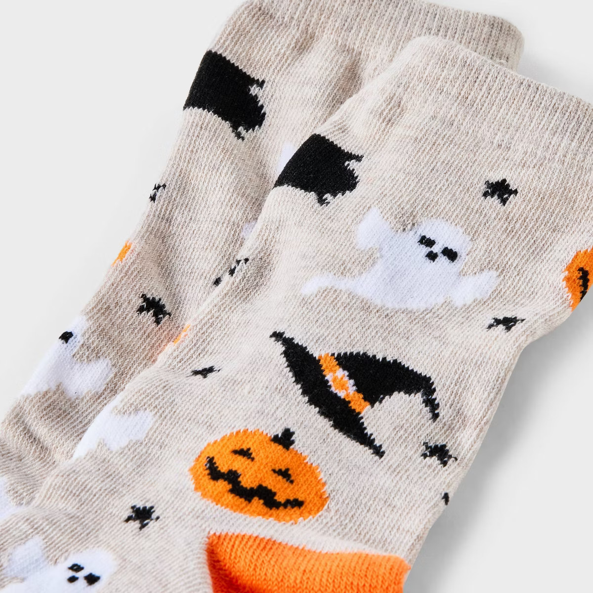 Women's Halloween Icons Crew Socks - Hyde & EEK! Boutique™ Oatmeal Heather 4-10 | Target