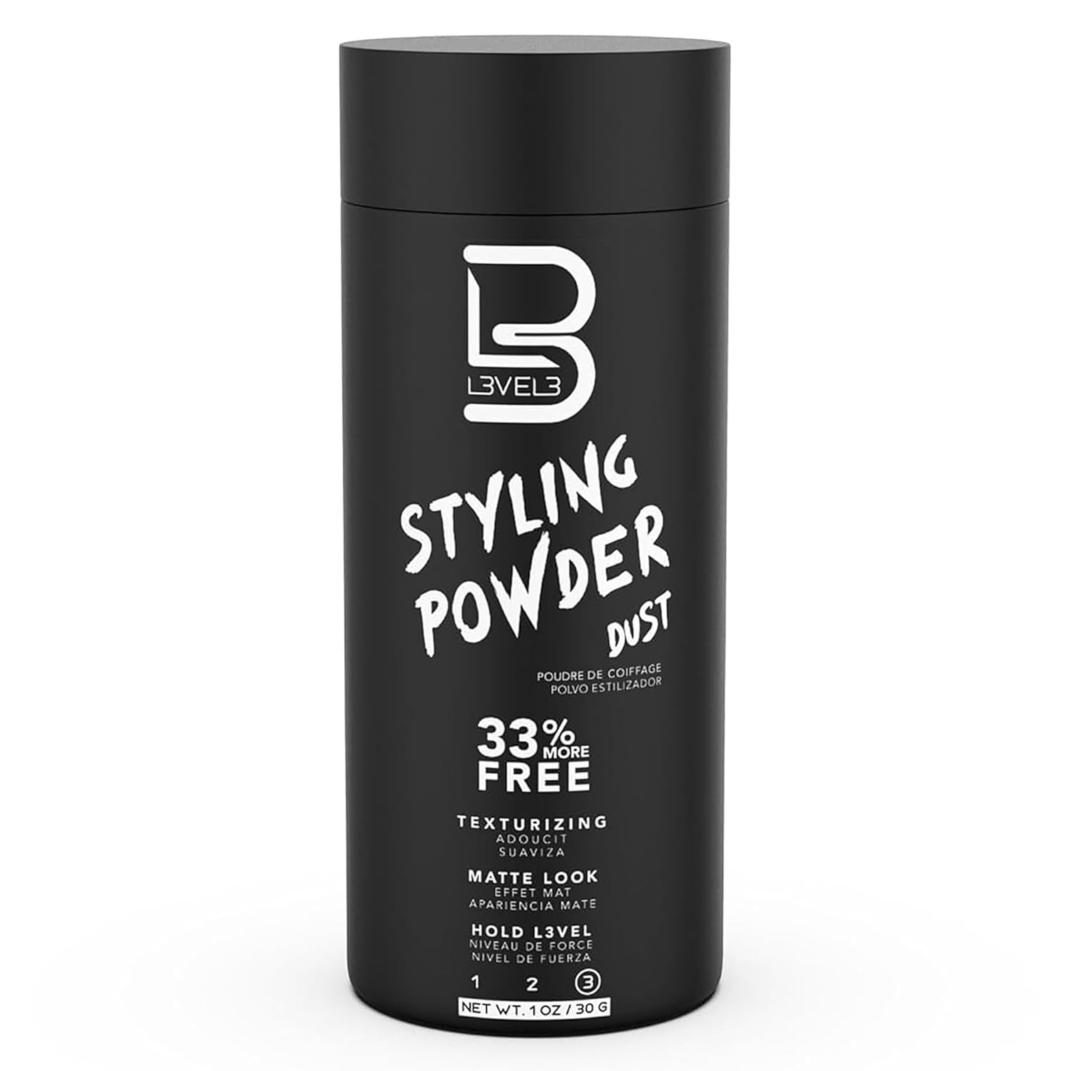 L3 Level 3 Styling Powder - Natural Look Mens Powder - Easy to Apply with No Oil or Greasy Residue (Small - 30 Grams) | Amazon (US)