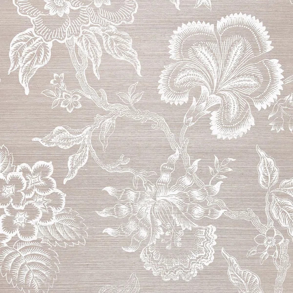 Schumacher X Celerie Kemble Grass Cloth Floral Wallpaper | Wayfair North America