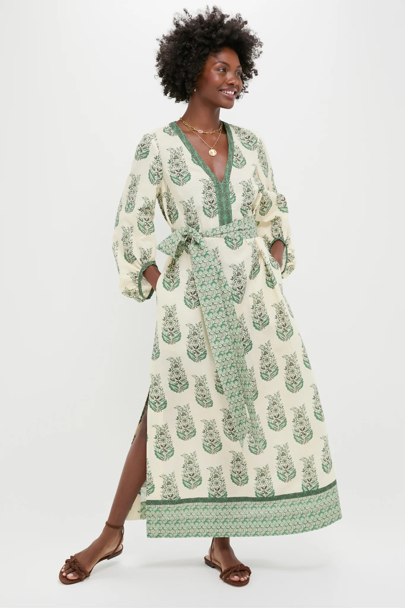 Jade Terrace Cotton Linen Rollins Dress | Tuckernuck (US)