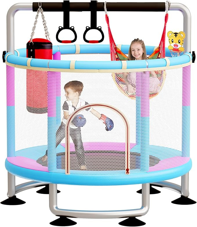 5-in-1 Toddler Trampoline for Kids,60"" Trampoline for Toddlers,Upgrade Kids Trampoline Indoor Ou... | Amazon (US)