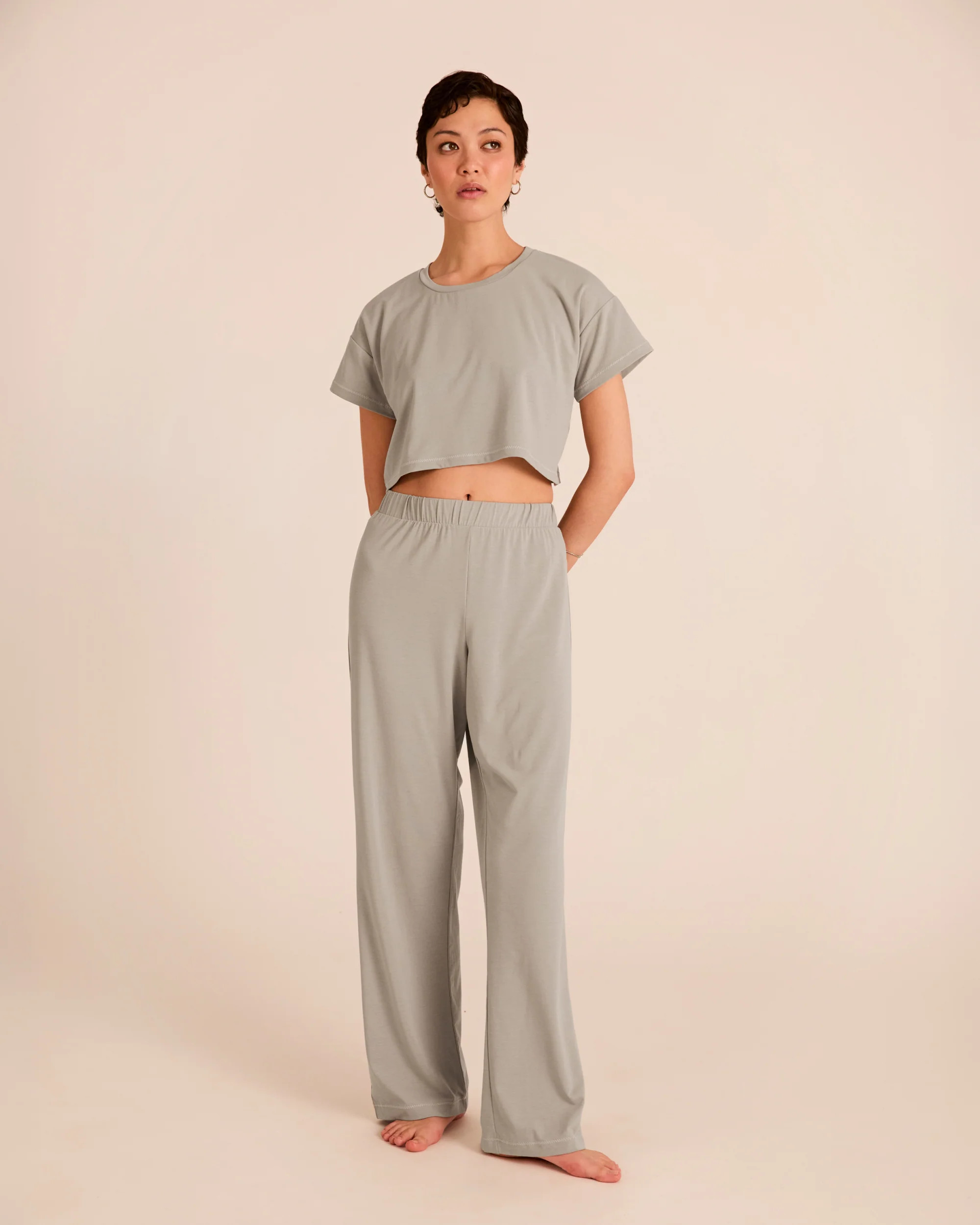 Cropped Tee - Women\u2019s Cooling Pajama Cropped Top | Arid Blayne