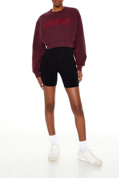 Cropped Venice Fleece Pullover | Forever 21