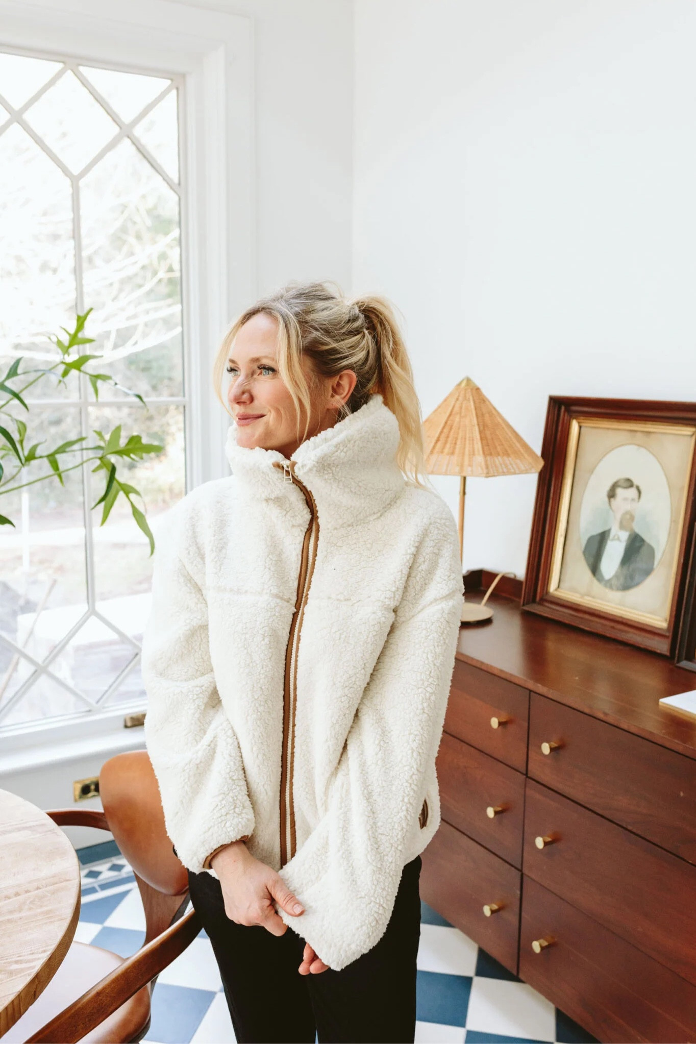 How cute is this cozy Target jacket? It has this brown trim detailing that mimics the look of leather, a super high collar that is oversized and very cool, and it’s just as soft on the inside as it is on the outside. Currently on sale for $33 - run, don’t know walk! 

#LTKstyletip #LTKunder50 #LTKfit