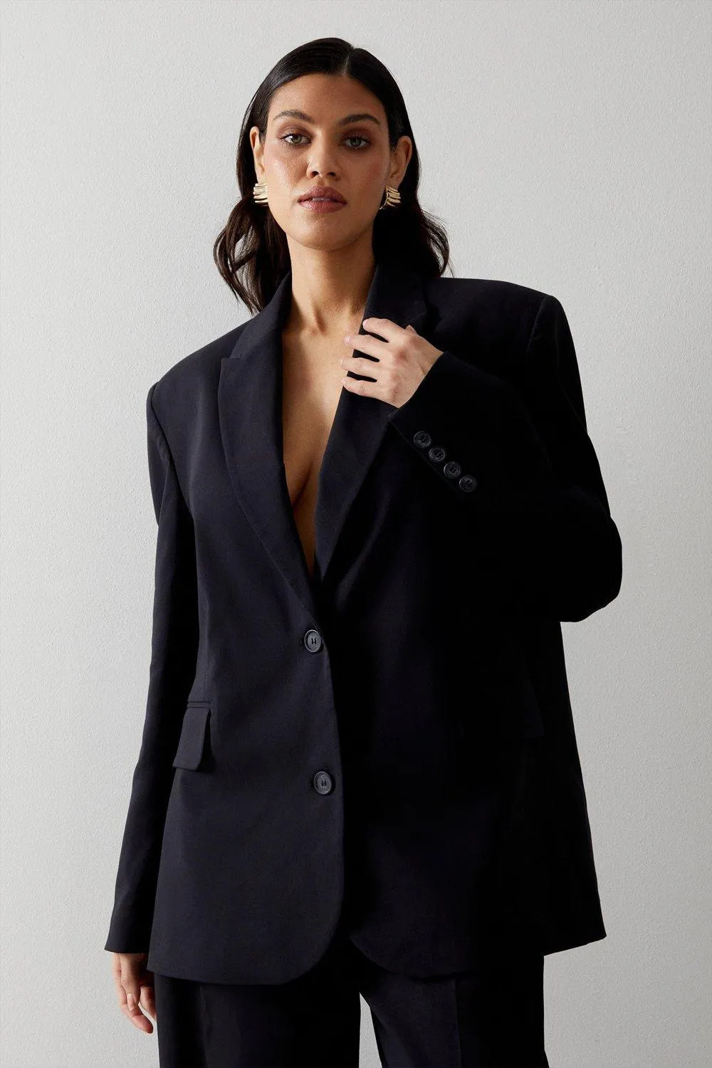Jackets & Coats | Premium Oversized Singe Breasted Blazer | Warehouse | Warehouse UK & IE