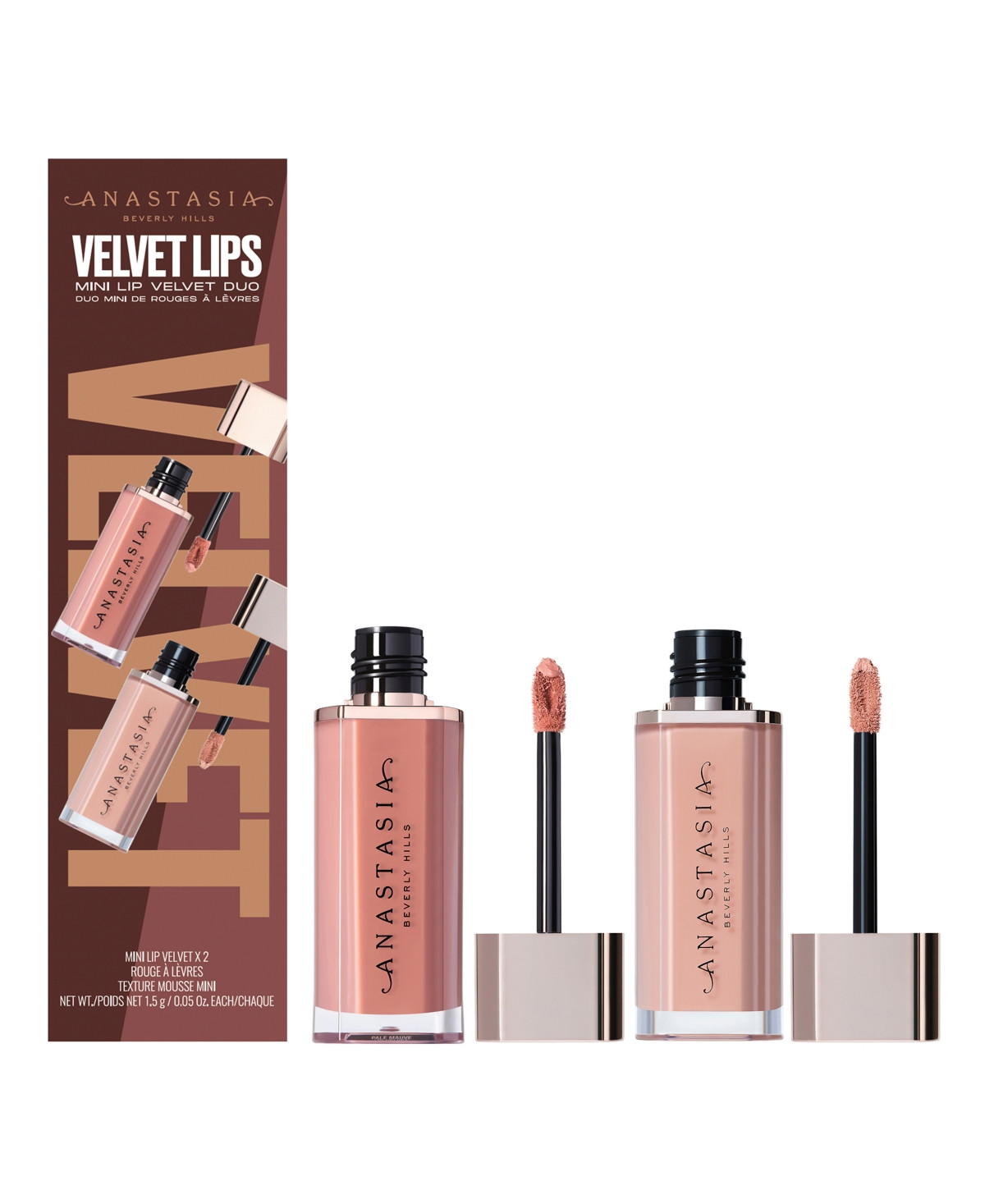 Anastasia Beverly Hills 2-Pc. Mini Velvet Lipstick Set, 0.05 oz. - Softy + Peachy Nude | Macy's