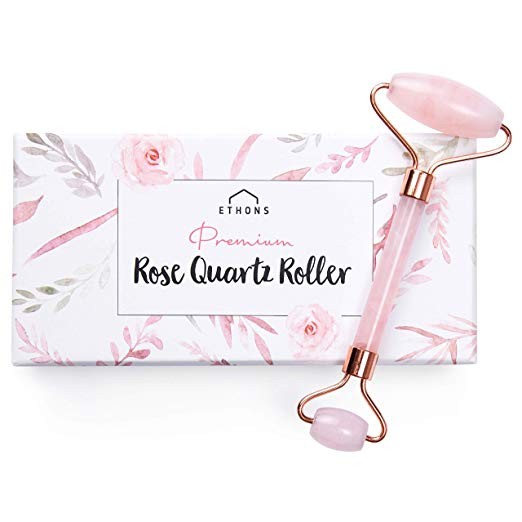 ETHONS Rose Quartz Roller Skincare Tool - Anti-Aging Pink Jade Roller for Face Eyes Neck Body - R... | Amazon (US)