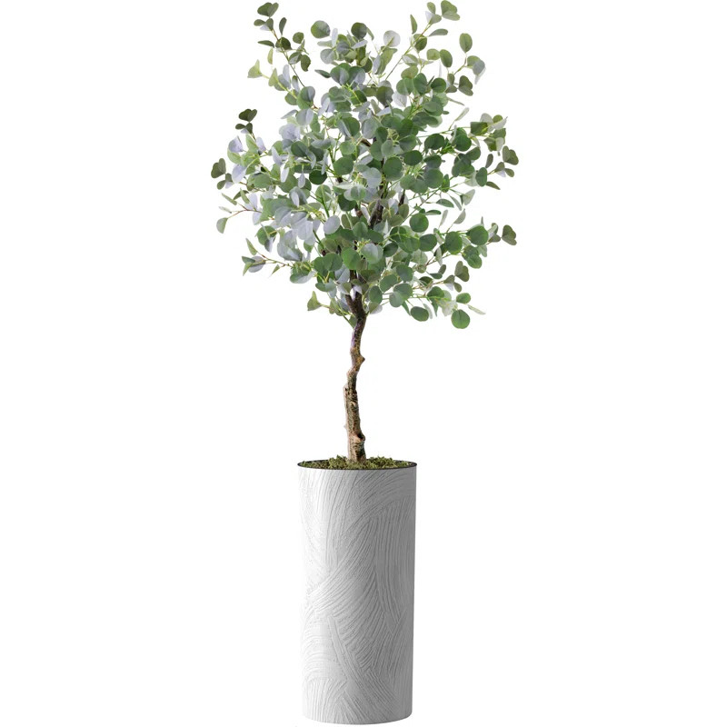 66'' Faux Eucalyptus Plant in Planter | Wayfair North America