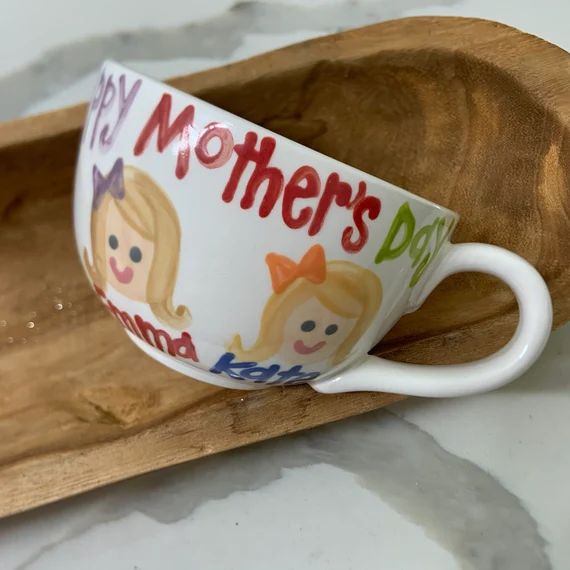 Fathers Day Mothers Day Personalized Latte Mugs // | Etsy | Etsy (US)