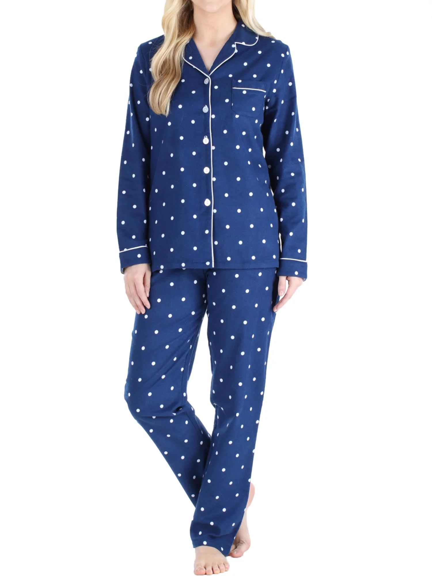 PajamaMania Women and Women's Plus Long Sleeve Pajama, 2-Piece Female Pant Set - Walmart.com | Walmart (US)