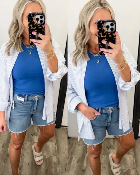 Memorial Day Casual Outfit 

I am wearing a small in the tank and shorts

Memorial Day outfit  Fourth of July outfit  summer outfit  spring outfit  summer shorts  spring shorts  spring top  summer top  denim  denim shorts  denim outfit  white button down

#LTKSeasonal #LTKfindsunder50 #LTKstyletip