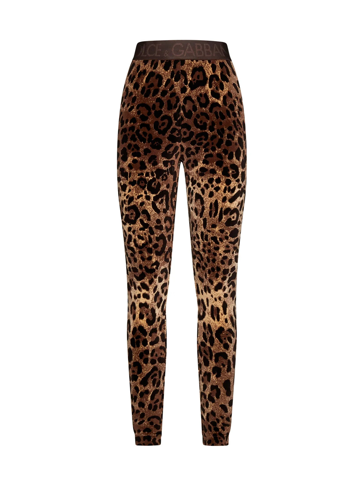 Dolce & Gabbana Leopard Printed Slim Cut Leggings | Cettire Global