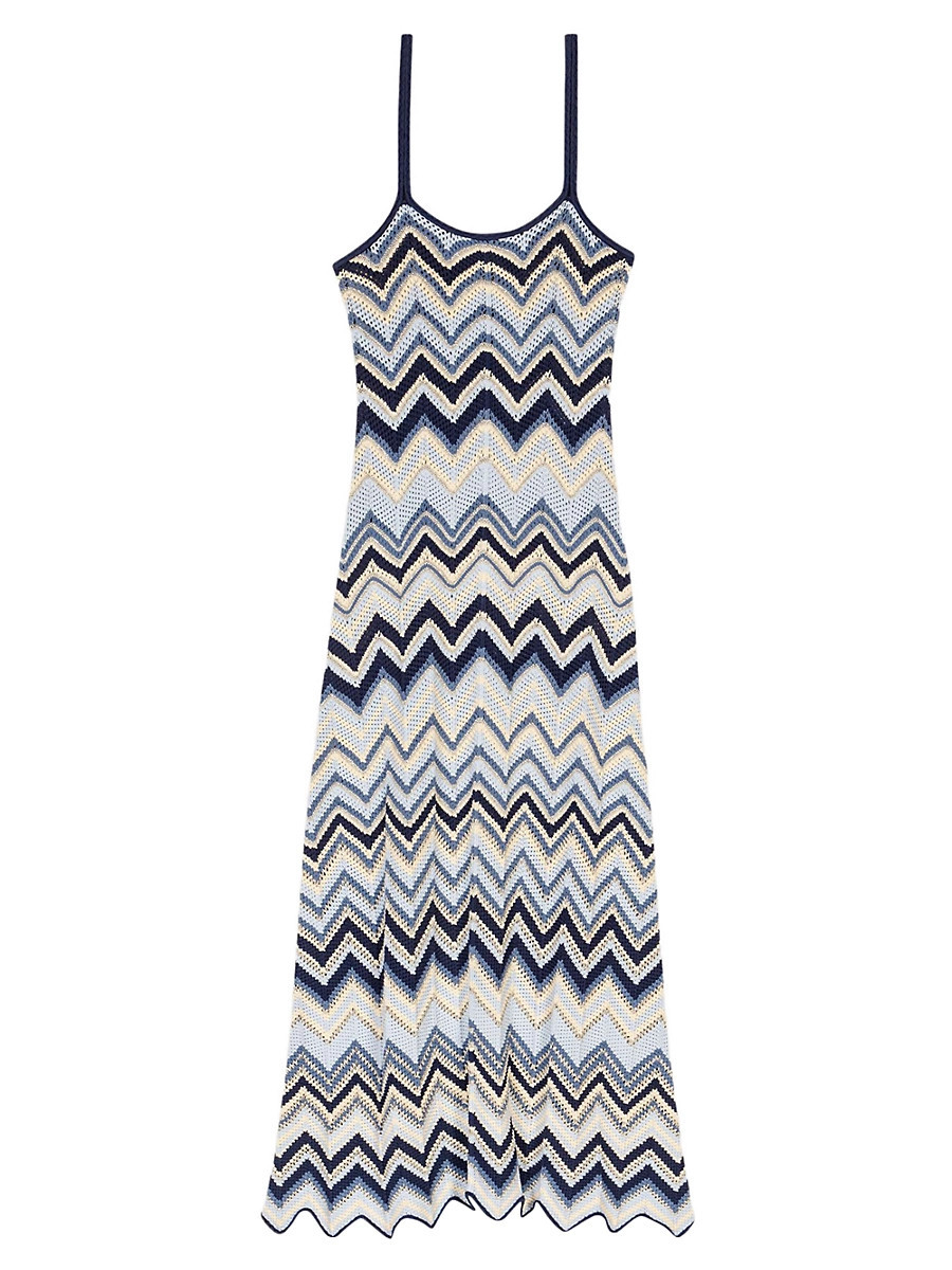 Women's Crochet-Knit Midi Dress - Blue - Size 6 | Saks Fifth Avenue