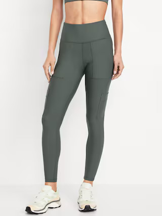 High-Waisted PowerSoft Cargo 7/8 Leggings | Old Navy (US)