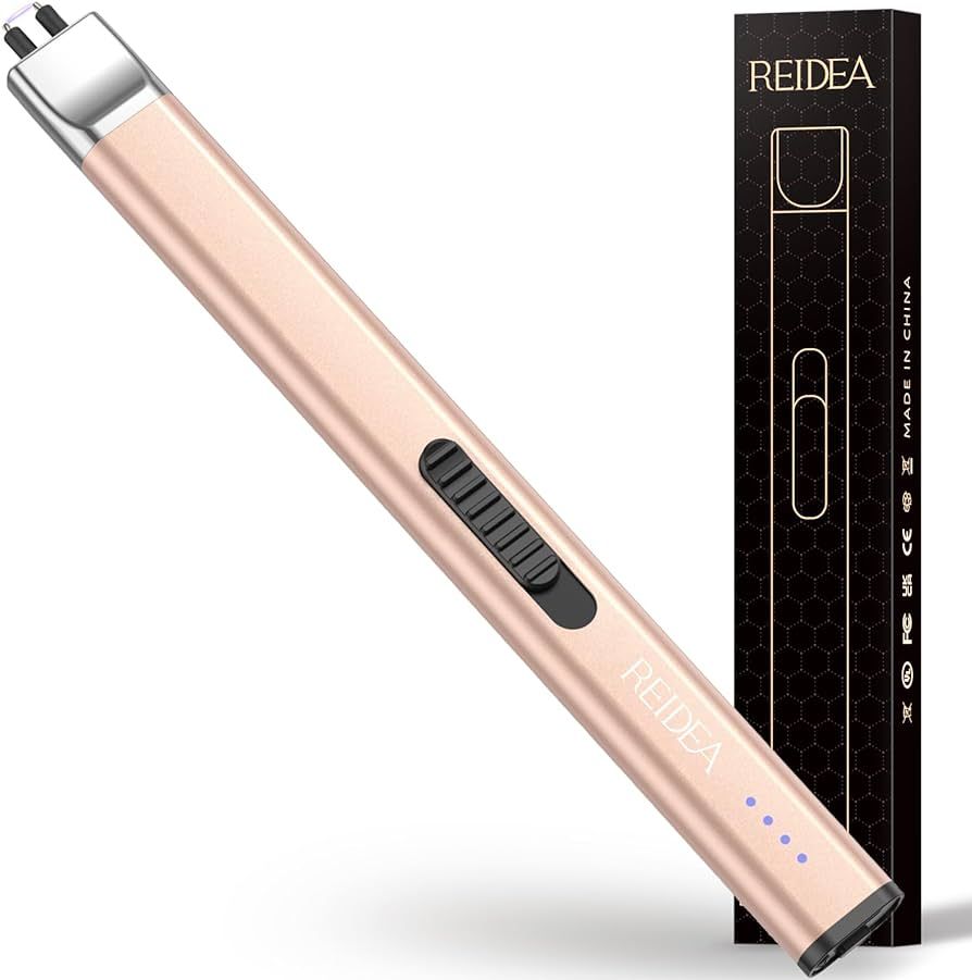 REIDEA Electric Lighter Candle Lighter, Retractable Top Windproof Flameless USB Rechargeable Arc ... | Amazon (US)