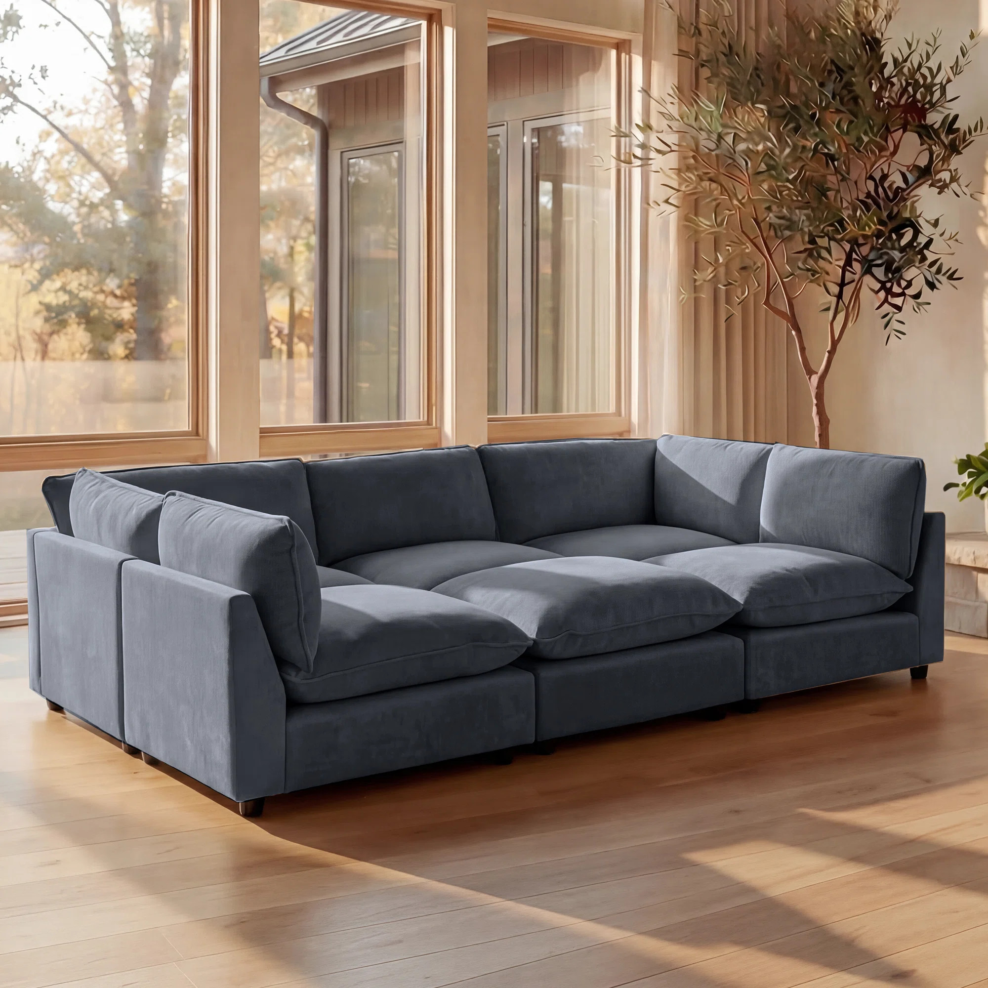 Heffernan 106.77” W Oversized 6-Seater Modular Sofa | Wayfair North America