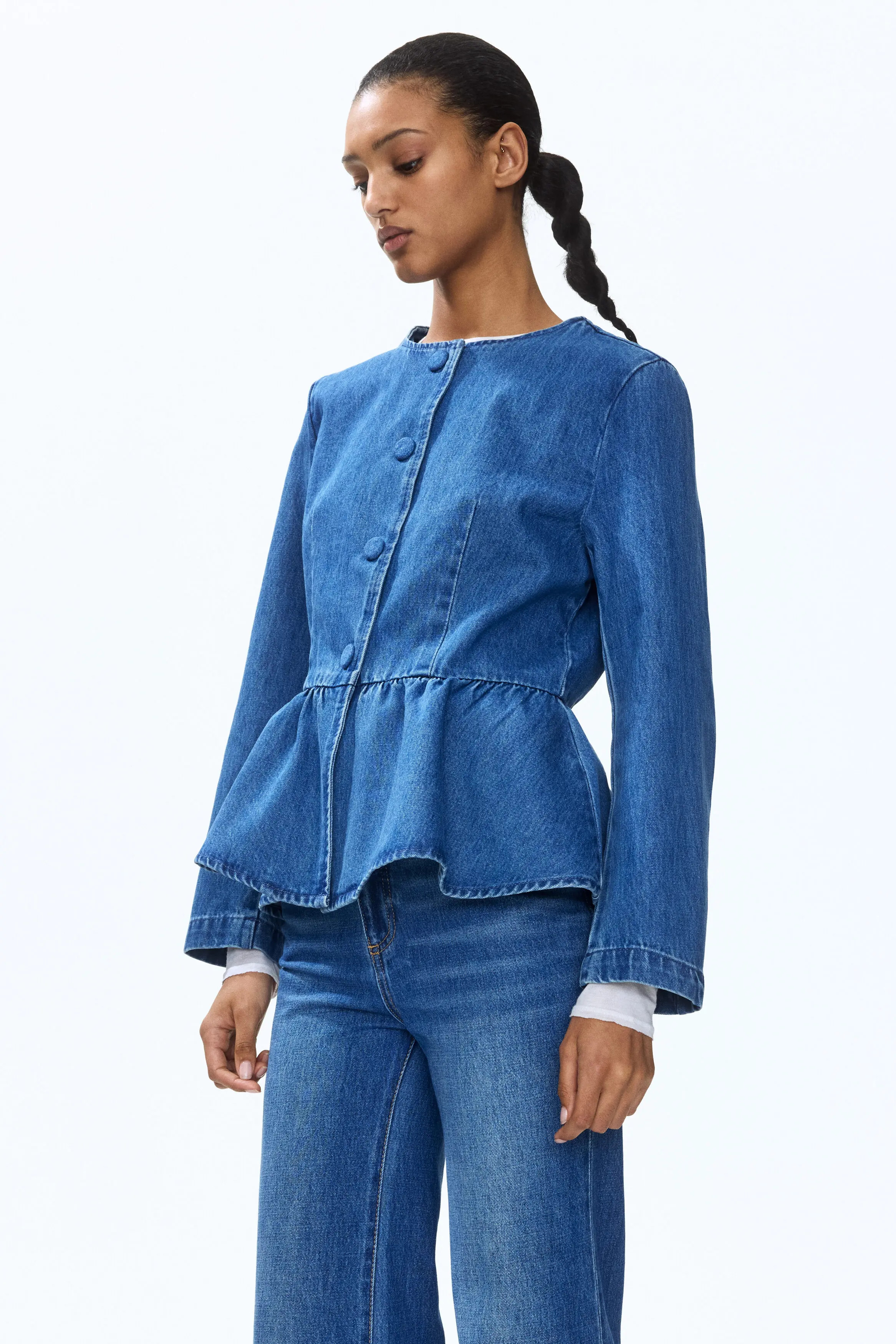 H&M Collarless Peplum Jacket (Women) | Nordstrom | Nordstrom