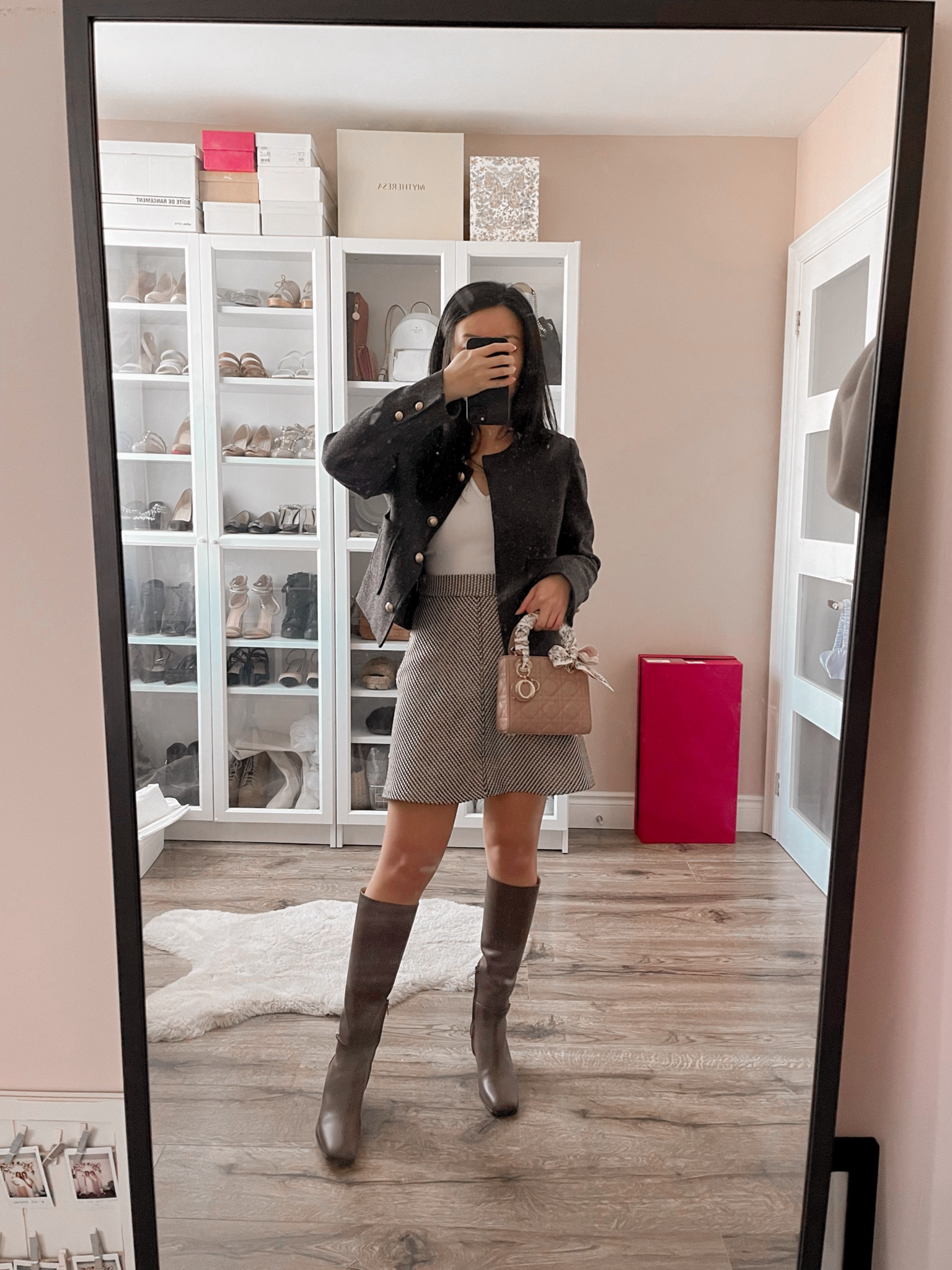 Feeling like a lady. 

Wool jacket, a-line skirt, knee high boots , lady Dior 

#LTKitbag #LTKstyletip #LTKworkwear