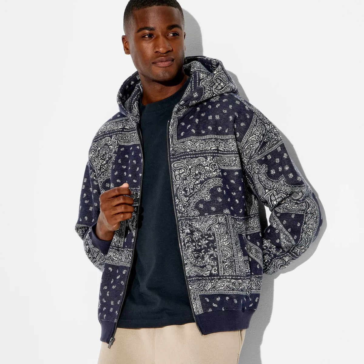 Men's Full Zip Hooded Sweatshirt - Original Use\u2122 Dark Blue M | Target