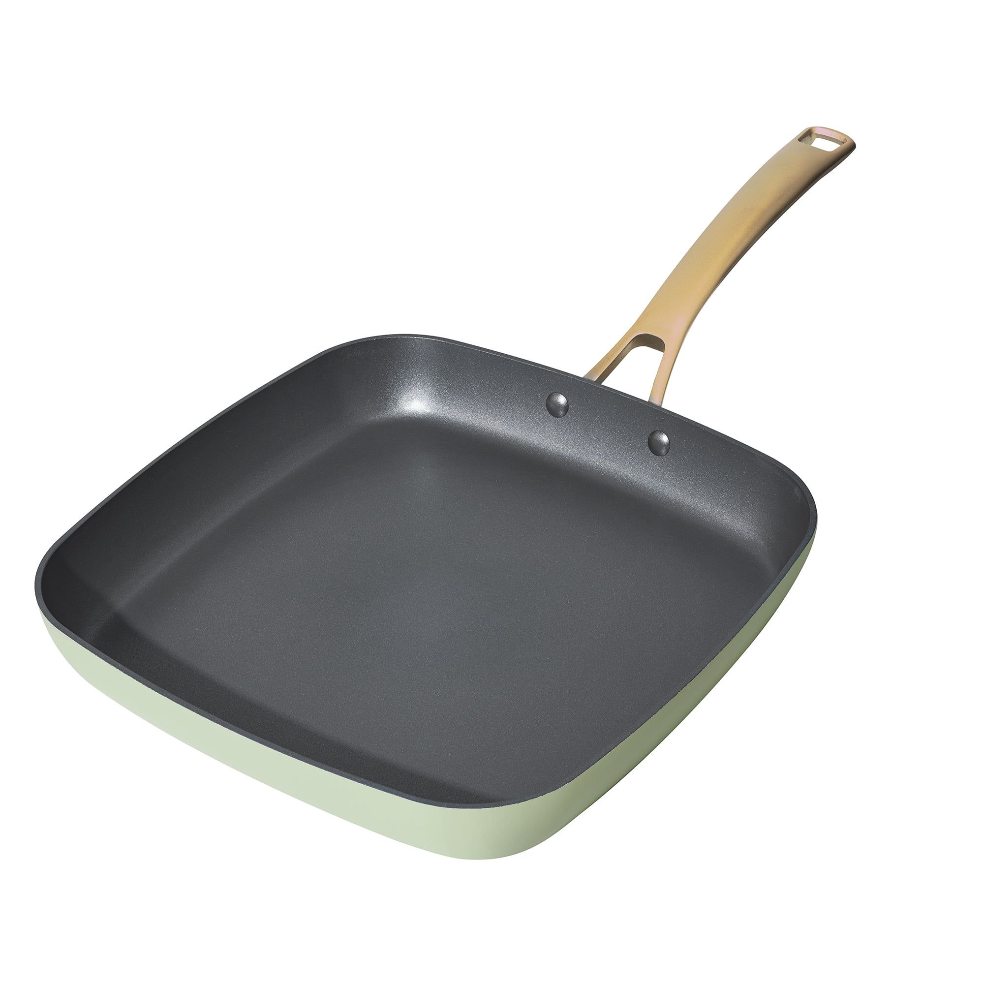 Beautiful 11" Square Griddle Pan, Sage Green by Drew Barrymore | Walmart (US)