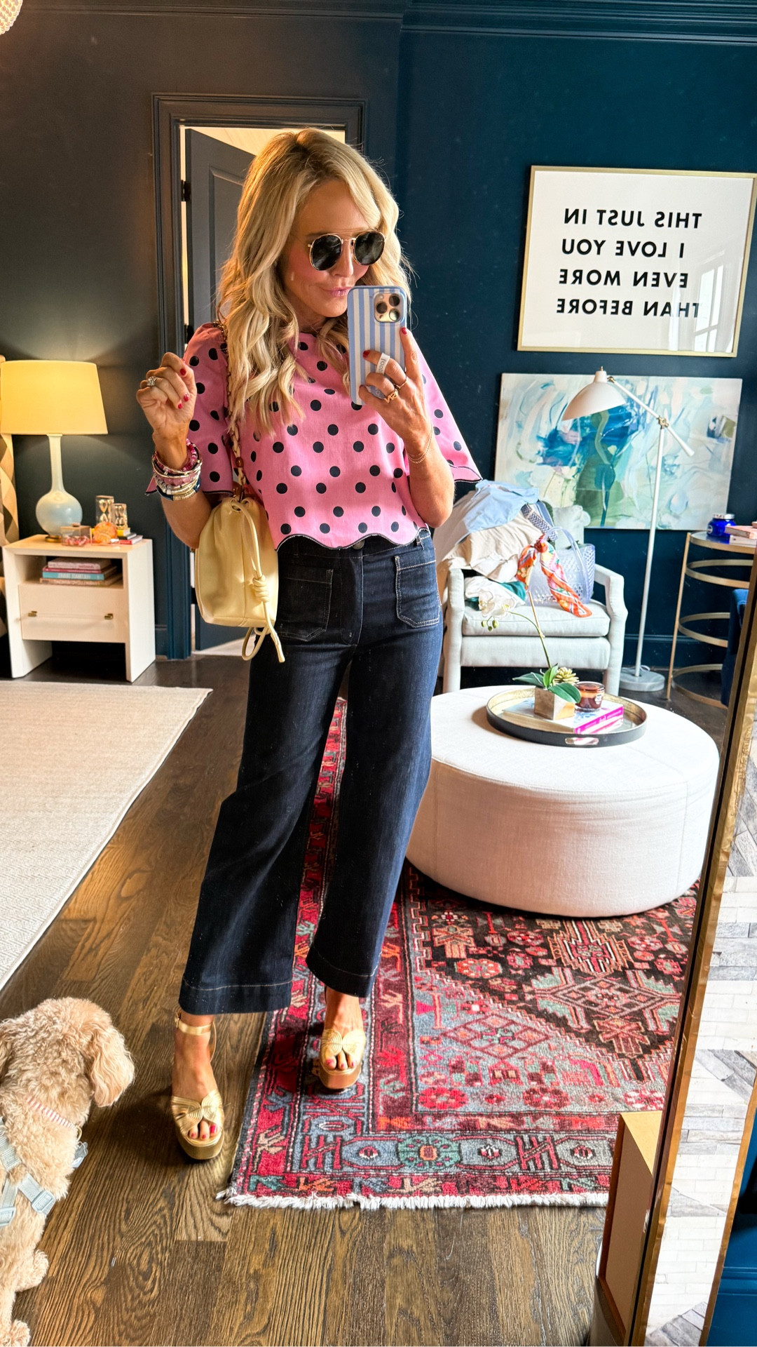 Power in Pastels • wearing XS in top, size 24 in denim • 

#LTKSeasonal #LTKootd #LTKOver40