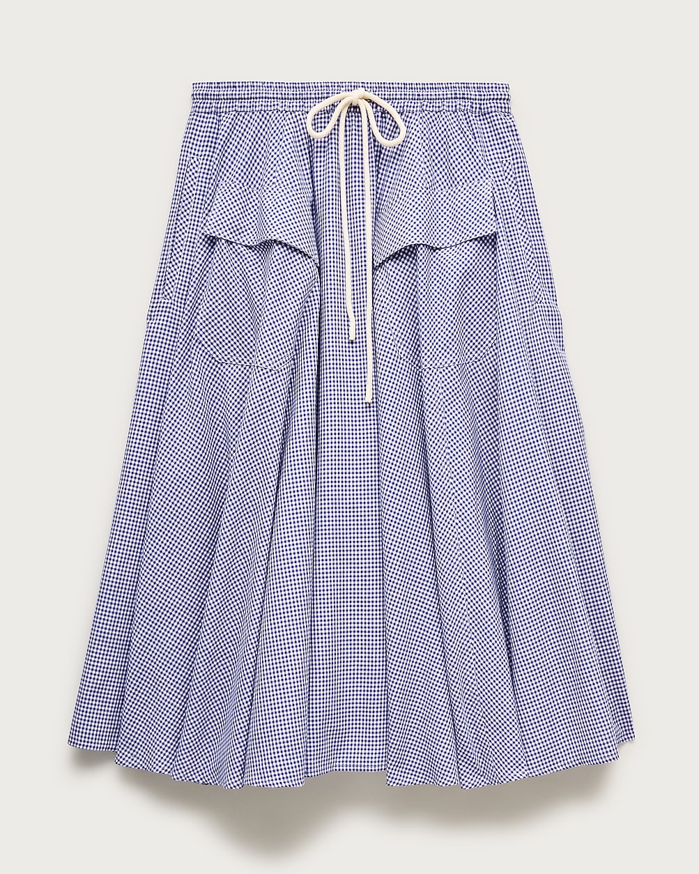 Patch-pocket midi skirt in gingham cotton madras | J. Crew US