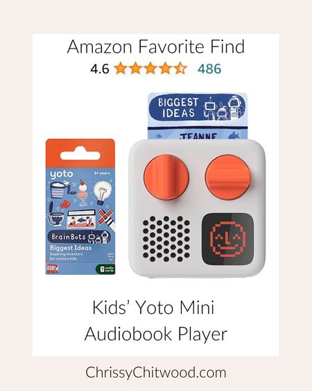 The kids’ Yoto Mini audiobook player is amazing and my son loves his! You can play audiobooks through the built in speaker or plug in headphones. 

It’s great for at home or travel. I also linked the case we have for the player and audiobook cards. 

There are lots of audiobook cards available to get and these Brain Bots are fantastic … Caleb listens to them over and over. 

Amazon find, favorite finds, kids favorite, screen free toy, educational toys

#LTKfamily #LTKkids #LTKFind