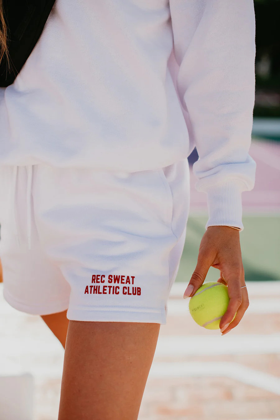 Drawstring Lounge Short - White | Recreation Sweat