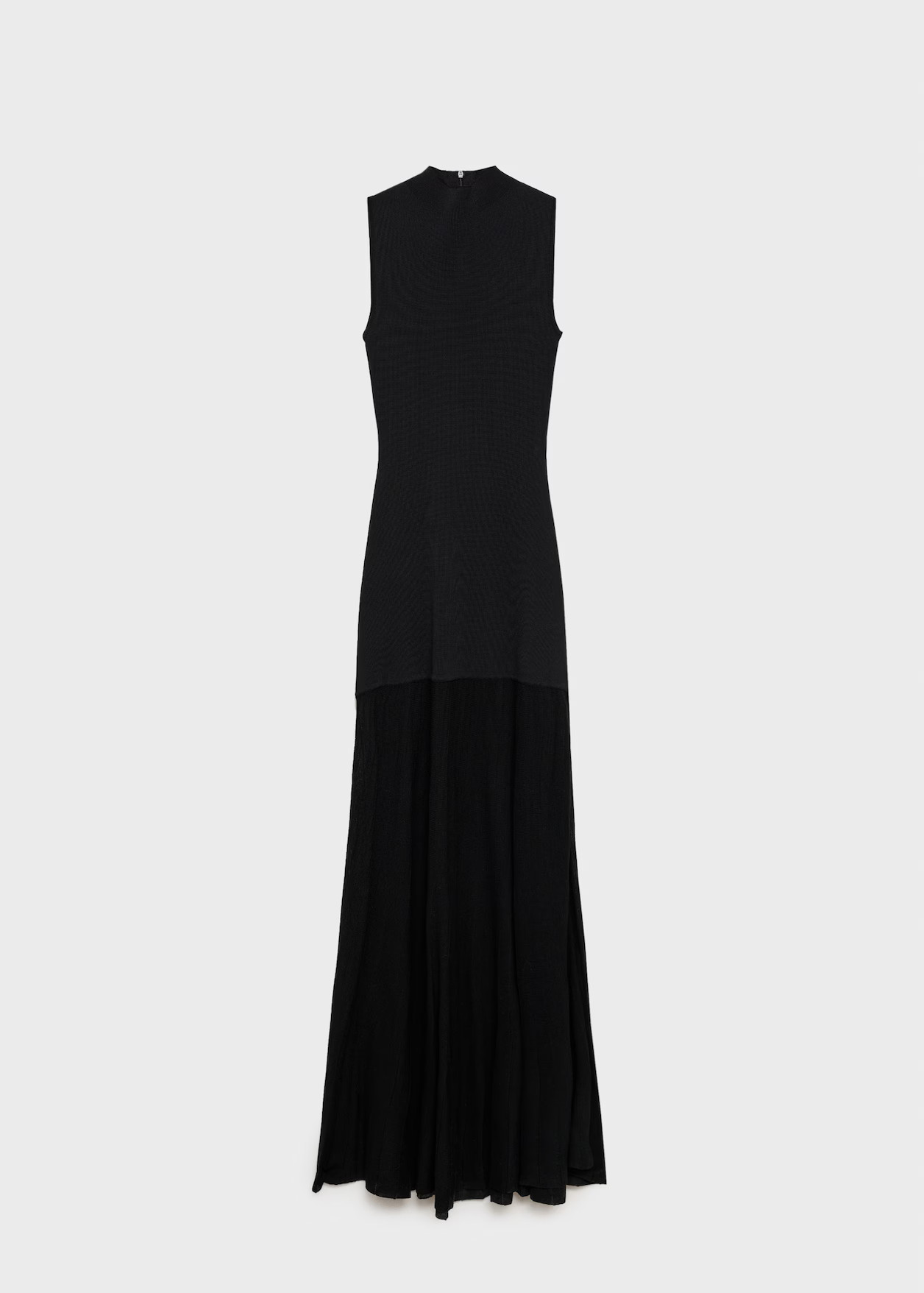 Long knitted dress with perkins neck - Women | MANGO United Kingdom | MANGO (UK)