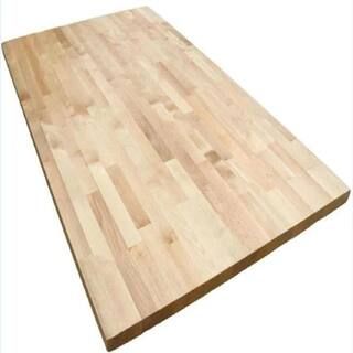 6 ft. L x 25 in. D Unfinished Birch Butcher Block Countertop in With Standard Edge | The Home Depot
