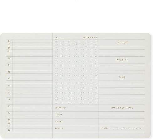 Pinesman - Elegant Daily Planner Pad - Daily Schedule, Tasks & To-Do List, 11.22" x 7.87", 52 She... | Amazon (US)