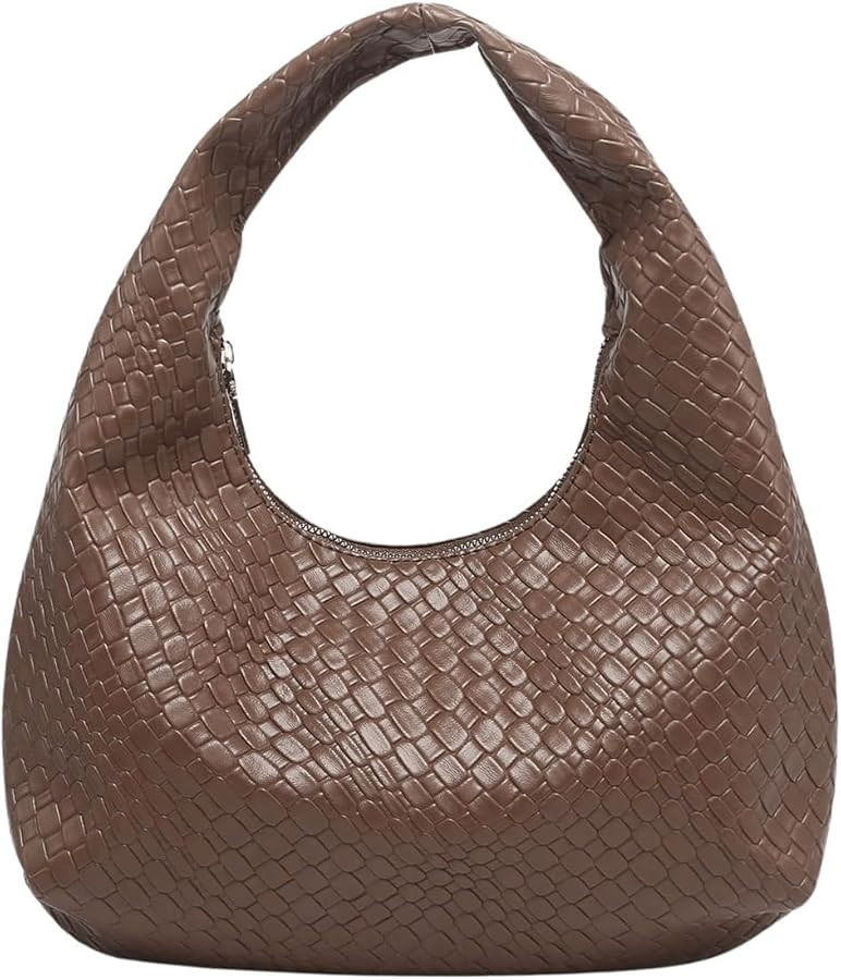 Verdusa Women's Woven Leather Hobo Shoulder Bags Top Handle Braided Underarm Purse | Amazon (US)