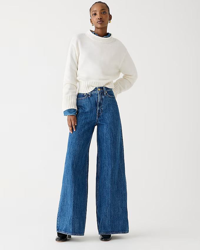 High-rise superwide-leg jean in Laura wash | J. Crew US